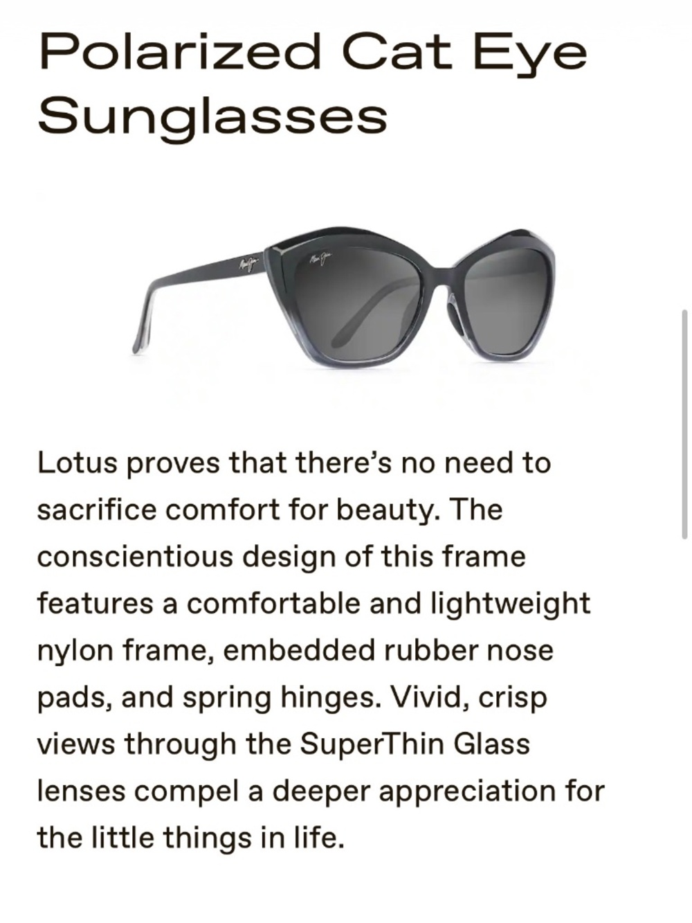 Women’s Lotus Style Maui Jim’s Sunglasses